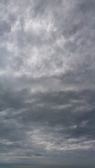 Fantastic soft thunderclouds, sky panorama