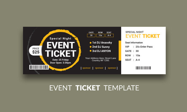 Event Ticket Vector Template 40