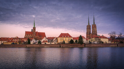 Panorama of the historic part of Wrocław - "Ostrów Tumski"   Wrocław, Lower Silesia, Poland © K. Skubala
