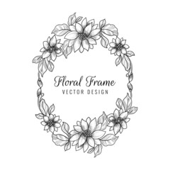 .Beautiful decorative wedding floral frame background