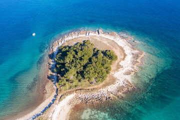 Beautiful colors on peninsula Cape Kamenjak, Premantura, Istria, Croatia - obrazy, fototapety, plakaty