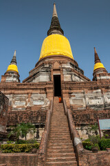Fototapeta premium Ayutthaya Historical Park covers the ruins of the old city of Ayutthaya, Phra Nakhon Si Ayutthaya Province, Thailand. The Capital of the Kingdom of Siam an historic 13th century city.