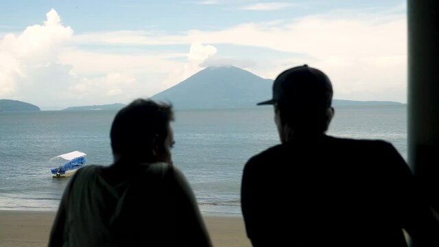 Conchagua Volcano in the Golfo De Fonseca, slow motion
