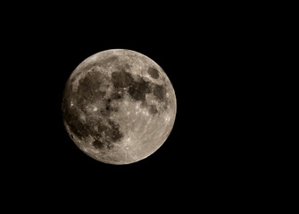 Obraz na płótnie Canvas Moon in the night sky