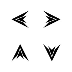Set of arrow icon vector design