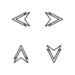 Set of arrow icon vector design