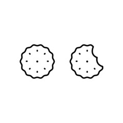 Biscuit line icon design vector template