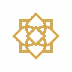 Flower ornament logo icon abstract design vector