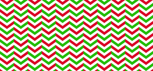 Zigzag seamless line pattern with the flag of Italy colors. Chevron zigzag lijn pattern. Memphis style. Flat vector zig zag sign. Chevrons wave line. Wavy stripes background. Retro pop art 80's 70's y