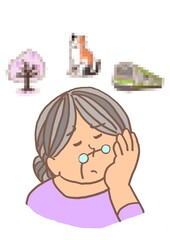 認知症検査　遅延再生で悩む女性