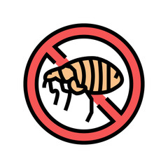 flea treatment color icon vector. flea treatment sign. isolated symbol illustration