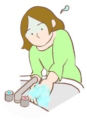 不潔恐怖　手を洗うのがやめられない若い女性