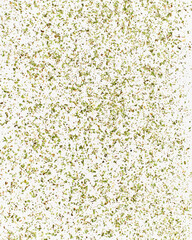 Oregano sparkled on a white background