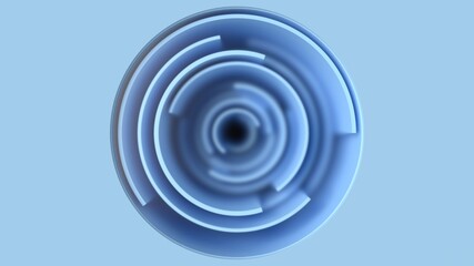 minimal abstract round pattern tunnel geometrical 3d render