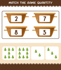 Match the same quantity of calabash. Counting game. Educational game for pre shool years kids and toddlers