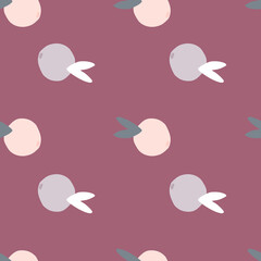 Cute citrus fruit seamless pattern. Fruits endless wallpaper. Cute doodle food backdrop.