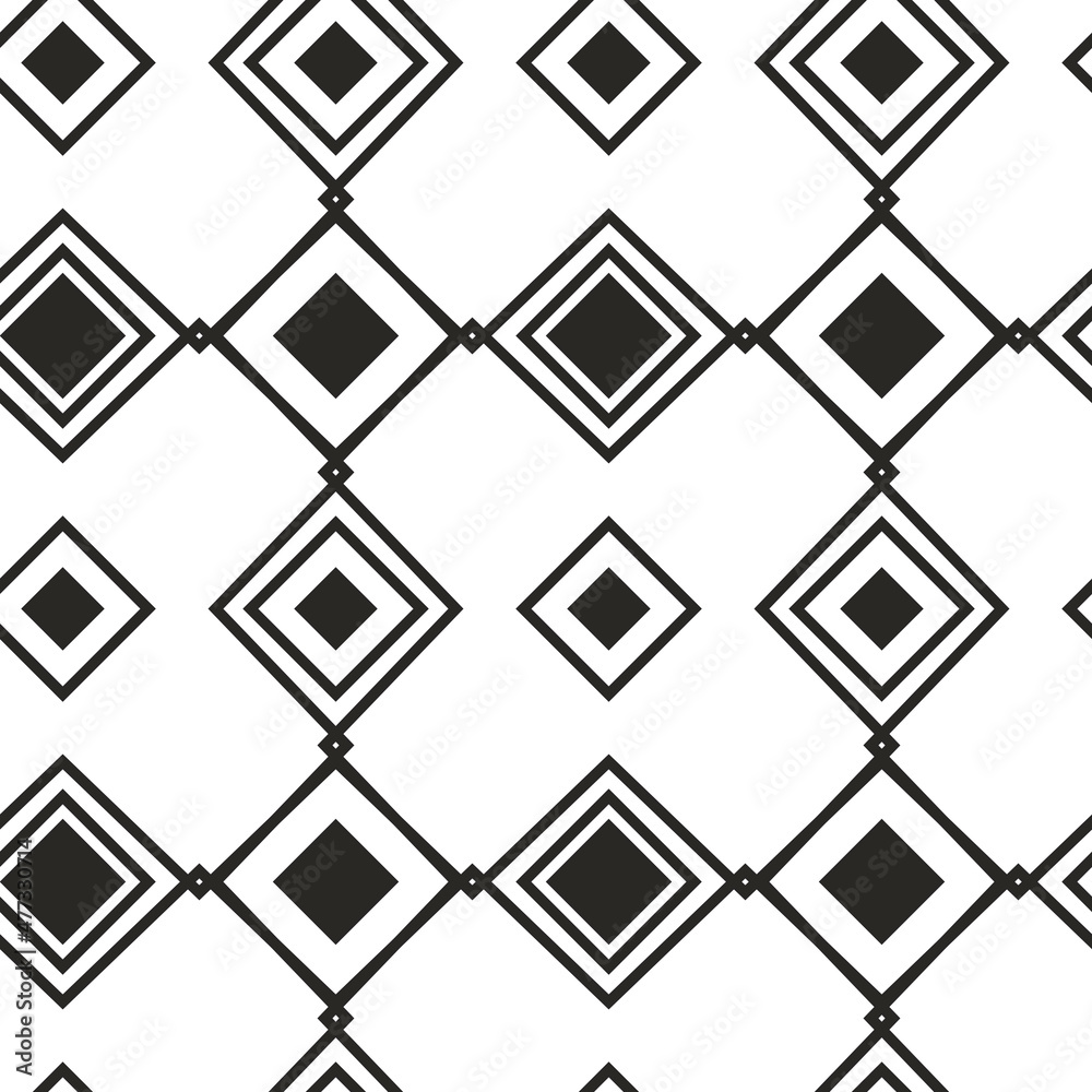 Aufkleber Design with alternating rhombuses running one inside the other and interconnected.