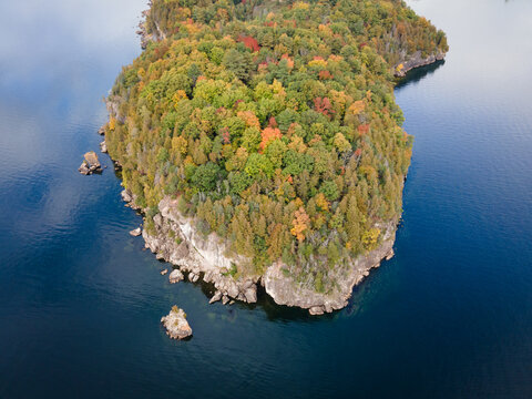 Lone Rock Point on Lake Champlain, Vermont in the Fall