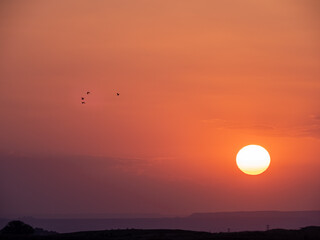 atardecer naranja