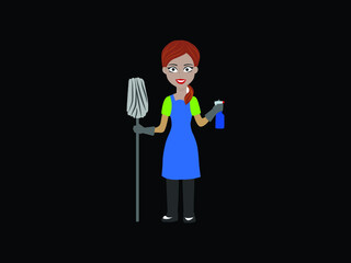 Fototapeta premium 2022 lady house Cleaning service logo design EPS - 10.eps