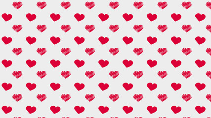 Seamless Pattern with Hearts. Valentine's Day.