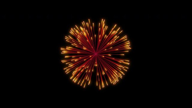 single fireworks alpha animation overlay background