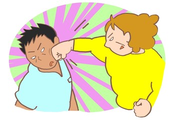 躁状態　興奮して看護師を殴ってしまう女性