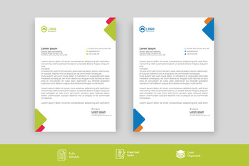 new modern creative Letter Head Design, Business latter head Pad Design. abstract creative letterhead design colorful design corporate company letterhead. 