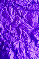 Wrinkled purple paper texture