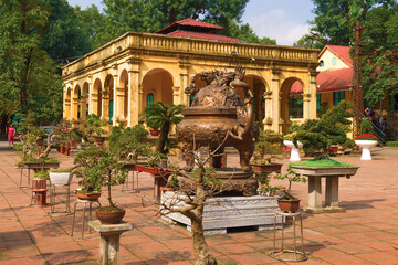 The courtyard of the Imperial Palace in the ancient citadel of Hanoi