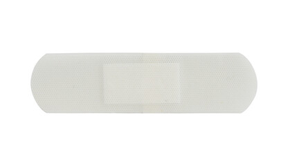 white band aid strip isolated on white background