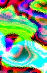 Abstract multicolored crystal background. Bright saturated shades. Background for the cover of a book, laptop.