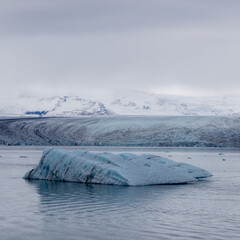 iceberg in lagune in iceland