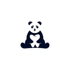 panda dental vector logo design
