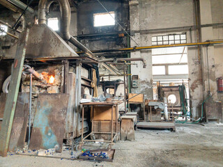 Plakat abandoned factory building