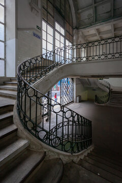 View of the Bolhao marketplace in Porto, Portugal. Before the renovation.