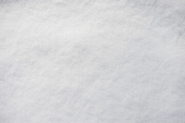 White snow surface on a sunny day. - obrazy, fototapety, plakaty