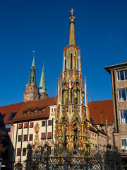 Obraz premium Walking through the streets of Nuremberg (germany) at christmas