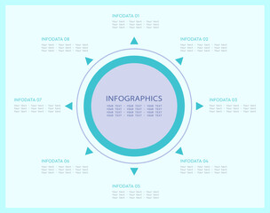 Obraz premium Infographics. Section for main section and subsections. Information presentation structure 
