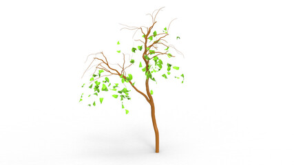 Obraz premium tree without shadow 3d render