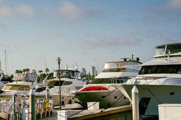 Fototapeta na wymiar Coronado Island San Diego California, yachts docked in harbor