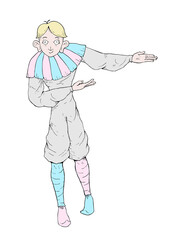 Funny harlequin draw