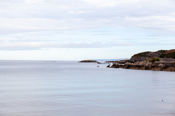 Fototapeta na wymiar View of the coast of Luanco, Spain