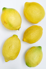 Fresh Lemons isolated on white