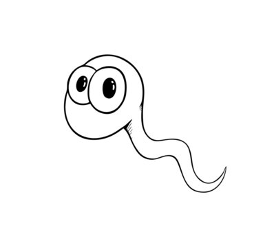 Funny spermatozoon draw