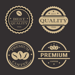 Vintage logo coffee retro badges set Vector premium good for your brand or label