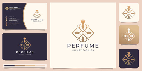 minimalist perfume bottles logo design template. creative bottle perfume,luxury fashion,inspiration.