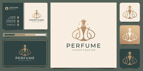 perfume bottles logo design template creative bottle perfume,luxury fashion,inspiration.