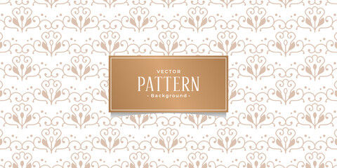 pattern logo. seamless abstract ornate vector pattern background in oriental style Premium Vector