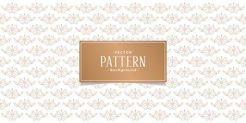 seamless ornate floral rose slim with frame linear vector pattern on brown background Premium Vector